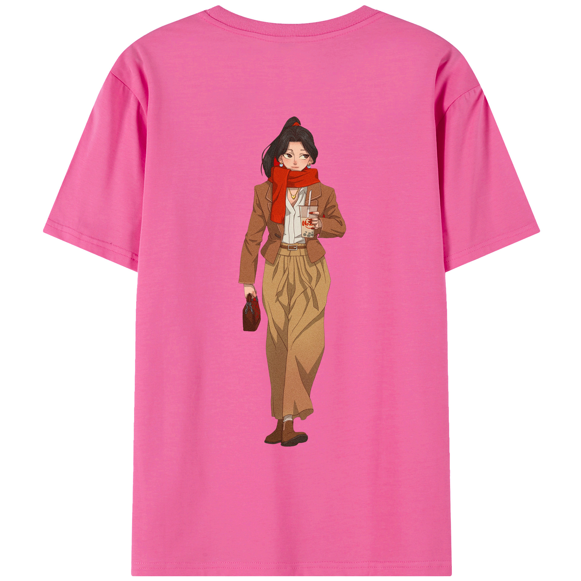 （画像用） Ne Zha 2 ナタ 魔童の大暴れ レディース半袖Tシャツ(バックプリント)